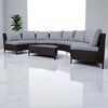 5-Piece Outdoor Rattan Sofa Set with Cushions, Pillows, and Tempered Glass Table – Multifunctional, UV & Water-Resistant Patio Furniture - 3 of 4