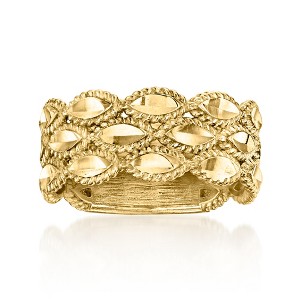 Ross-Simons 18kt Gold Over Sterling Roped Ring - 1 of 4