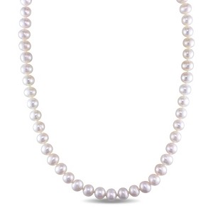 EVERLY JEWELRY | Sterling Silver 6.5-7mm Cultured Freshwater Pearl Strand - 18 in - 1 of 4