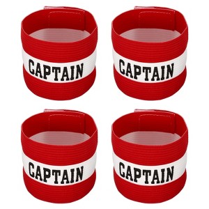 Unique Bargains Adjustable Elastic Soccer Team Training Captain's Armband 4 Pcs - 1 of 4