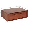 Kate and Laurel McCutcheon Rectangle Wood Floating Side Table, 18x12x6, Walnut Brown - 2 of 4