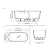 Cesicia 67 in-L  x 30 in-W  x 23 in-H Glossy White Dual Ended Freestanding Soaking Bathtub - 4 of 4