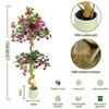 Artificial Bougainvillea Tree, Faux Flower Tree with Lifelike Leaves, Potted Fake Bougainvillea Tree, Outdoor Faux Blooming Plant for Home Decor - 2 of 4