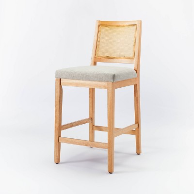 Oak Park Cane Counter Height Barstool Natural - Threshold™ designed with Studio McGee