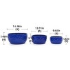 Syemin Planters 3 Pieces Ceramic Planter Pot with Drainage Hole, Modern Flowerpot for Patio, Garden or Windowsills, Blue, 14.96"*14.96"*7.48" - 3 of 4