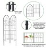 4 Pack Outdoor Garden Climbing Plants Flower Support Trellis, With 2 Pot Racks, Rust-proof Metal Galvanized Pipe, Black 78.7"*19.7" - 2 of 4