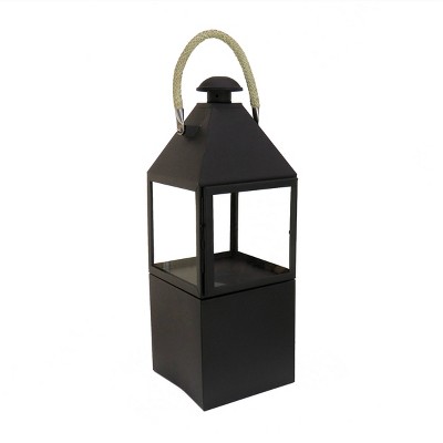 Metal Outdoor Candle Holder Lantern Black - National Tree Company