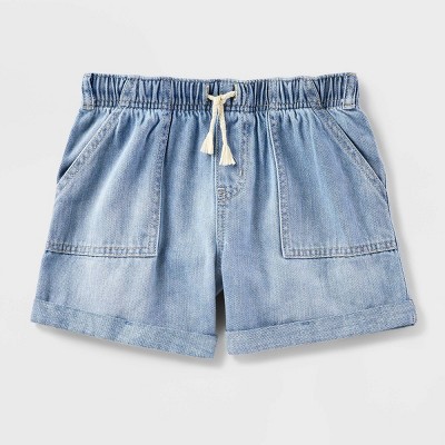 Girls' Adaptive Pull-on Denim Shorts - Cat & Jack™ Light Wash : Target