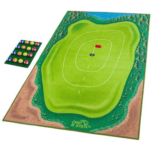 Golf Chipping Game, 6x4 Ft Upgrade Felt Fabric Giant Size Target Chipping  Golf Game Mats, Golf Practice Equipment Golf Gifts Games for Indoor Outdoor