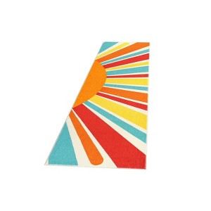 Area Rug, Machine Washable Colorful Area, Non Slip Rug for Living Room, Indoor Non-Slip Carpet, Modern Minimalist Front Door Mat, Sun Accent Rug - 1 of 4