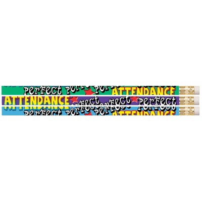 Musgrave Pencil Company Perfect Attendance Motivational Pencil, Pack of 12/10 Packs