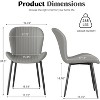Dining Chairs Set of 2/4/6, Modern Upholstered Pu Leather Kitchen Side Chairs Comfy Backrest - 2 of 4