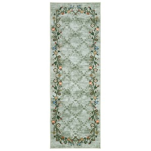 Washable Modern Floral Print Area Rugs for Living Room Bedroom, Indoor Farmhouse Home Decor Carpet for Dining Room Office - 1 of 4