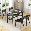 Infurnic Desks, Rectangular Dining Desk with four Sturdy Tables Legs, Modern Table for Kitchen or Living Room, Black, 27.6"*47.2"*29.5" - 2 of 4