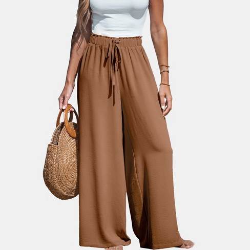 Drawstring Wide Leg Pants