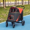 PawHut One-Click Foldable Large Doggy Stroller for Medium Dogs & Large Dogs, Pet Stroller with Storage, Dog Accessories, Dog Walking Stroller - 2 of 4