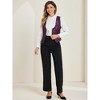 INSPIRE CHIC Women's Vintage Waistcoat Button Up Steampunk Jacquard Sleeveless Suit Vest - 4 of 4
