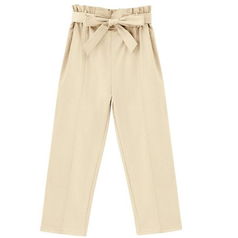 Bow fashion high waisted pants