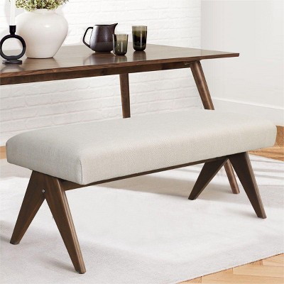 Dining Room Bench,Breakfast Nook Bench Cushioned Dining Bench with V-Shaped Legs,Dining Table Bench Seat Restaurant Banquette Seating-Cuddlewood
