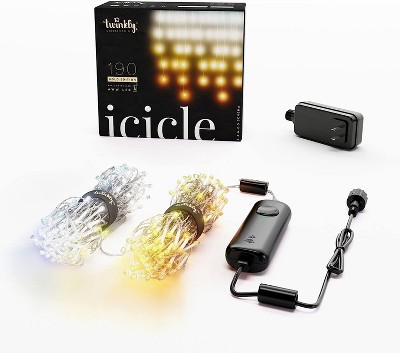 Twinkly Icicle App-Controlled LED Christmas Lights Indoor and Outdoor Smart Lighting Decoration