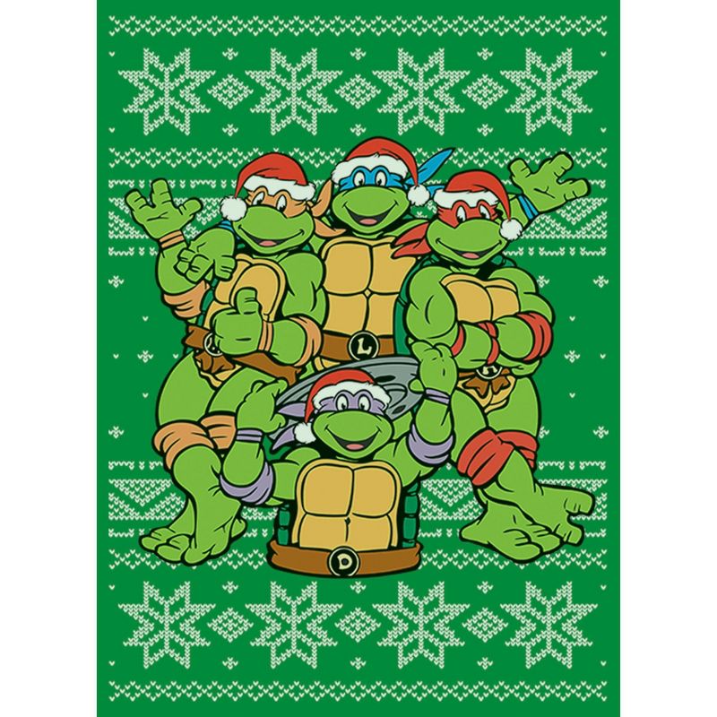 Men's Teenage Mutant Ninja Turtles Ugly Christmas Sweater T-Shirt, 2 of 5