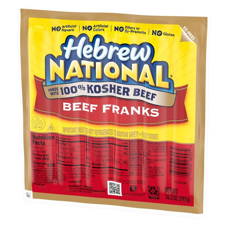 Hebrew National Beef Franks - 10.3oz/6ct, 2 of 12