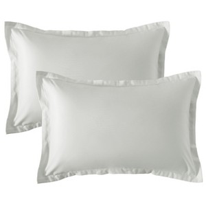 2 Pack Brushed Microfiber Pillow Shams, Super Soft and Cozy Oxford Pillowcases - NTBAY - 1 of 4