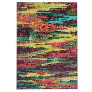 Washable Modern Rug Non Slip Low Pile Rug Soft Contemporary Throw Floor Cover Foldable Indoor Carpet for Living Room Bedroom Playroom Nursery - 1 of 4