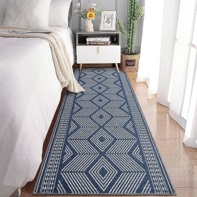 Washable Area Rugs Modern Geometric Rug Soft Non-Slip Low Pile Rug