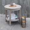 Cambridge Casual Teak Round Sherwood Patio Accent Table - 2 of 4