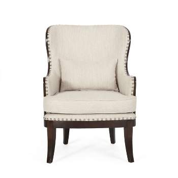 Mantua Contemporary Fabric Upholstered Accent Chair with Nailhead Trim - Christopher Knight Home