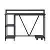 PAGED Modern Computer Desk with Metal Legs, Home Office Desk with Storage Shelves and Keyboard Panel for Office, Study - 3 of 4