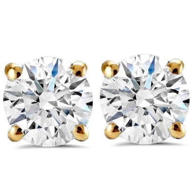 Pompeii3 1 ct TDW Diamond Studs 14K Yellow Gold Lab Created Earrings