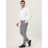 INSPIRE CHIC Men's Houndstooth Geometric Printed Color Block Dress Pants - 4 of 4