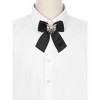 INSPIRE CHIC Women's Ribbon Rhinestone Pre-tied Bow Neck Tie Brooch Pins for Shirts - 4 of 4