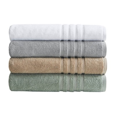 Nurture Green Cotton and Polyester Antimicrobial Bath Towel Set
