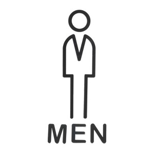 Unique Bargains Acrylic Self-Adhesive Decor Door Business Bathroom Sign - 1 of 4