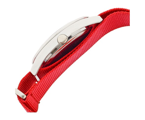 Women's Crayo Sunrise Watch with Nylon Strap and Luminous hands- Red