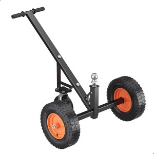 1000 lb Capacity Trailer Dolly - 16" Pneumatic Tires, Universal Wheel & 2" Hitch Ball for RV/Boat Moving - 1 of 4