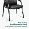 MAYEERTY PU Leather Executive Office Chair Conference Room Reception Chairs with Padded Arms No Wheels - 4 of 4