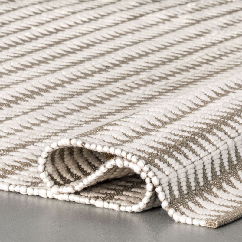 nuLOOM Indoor and Outdoor Striped Yasmin Patio Area Rug, 5' x 8', Ivory, 5 of 11