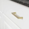 Attop Modern Square Cabinet Pull Handle, 5.39-inch Length (5-inch Hole Center), Golden Champagne, 10-pack - 2 of 4