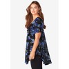 Roaman's Women's Plus Size Ultra Drape V Neck Swing Tunic - 4 of 4