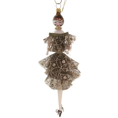 Italian Ornaments 7.25 In Brandy In Bronze Dress Ornament Italian Christmas Tree Ornaments