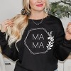 Simply Sage Market Women's Graphic Sweatshirt Mama Floral Hexagon - 2 of 3