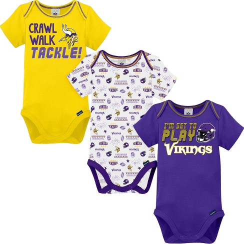 NFL Baby Boys 3 Pack Short Sleeve Bodysuit