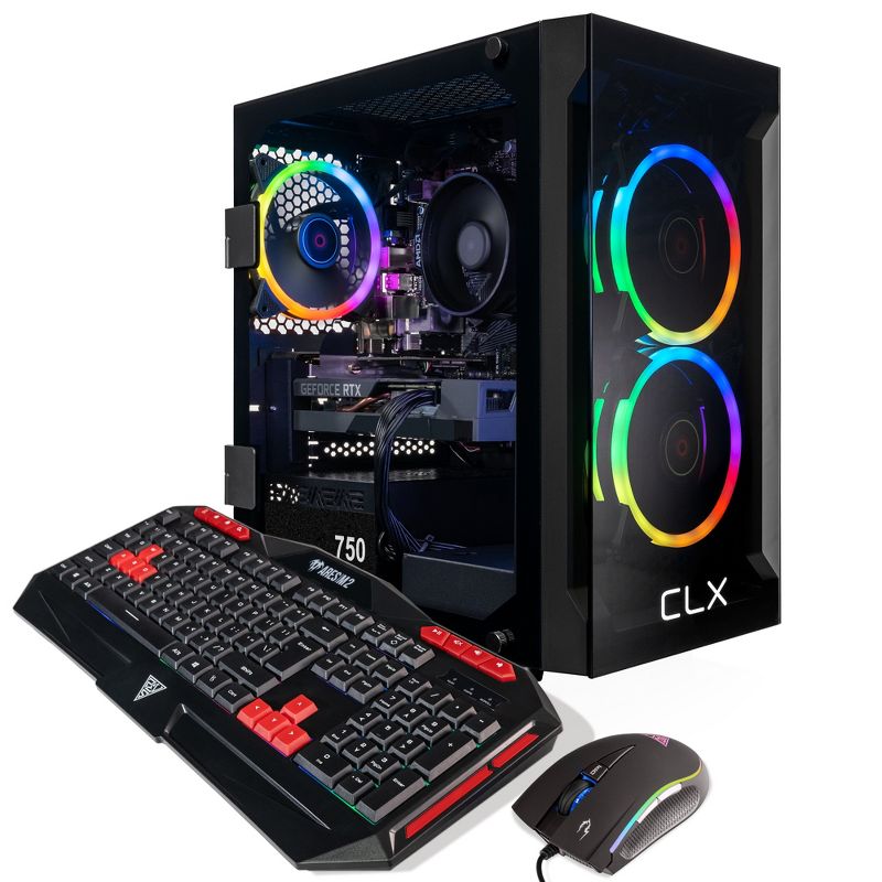 CLX SET Gaming PC TGMSETRTA3502BM - AMD Ryzen 7 5700X 3.4GHz 8-Core, 16GB DDR4, GeForce RTX 4060 Ti 8GB, 1TB NVMe M.2 SSD, 2TB HDD, WiFi, Win 11, 5 of 7