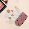 Unique Bargains 1 Pc Bow Corduroy Style Drawstring Makeup Bag for Vacation Corduroy - 4 of 4