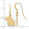 Black Bow Jewelry 14k Yellow Gold Plated Sterling Silver Kansas Jayhawks NCAA Dangle Earrings - 2 of 3