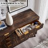 SinCiDo 54" Fluted Modern 8 Drawer Dresser, TV Stand Chest w/Faux Marble Top, Wood Drawer Organizer for Bedroom, Living Room, Hallway, Dark Walnut - 4 of 4